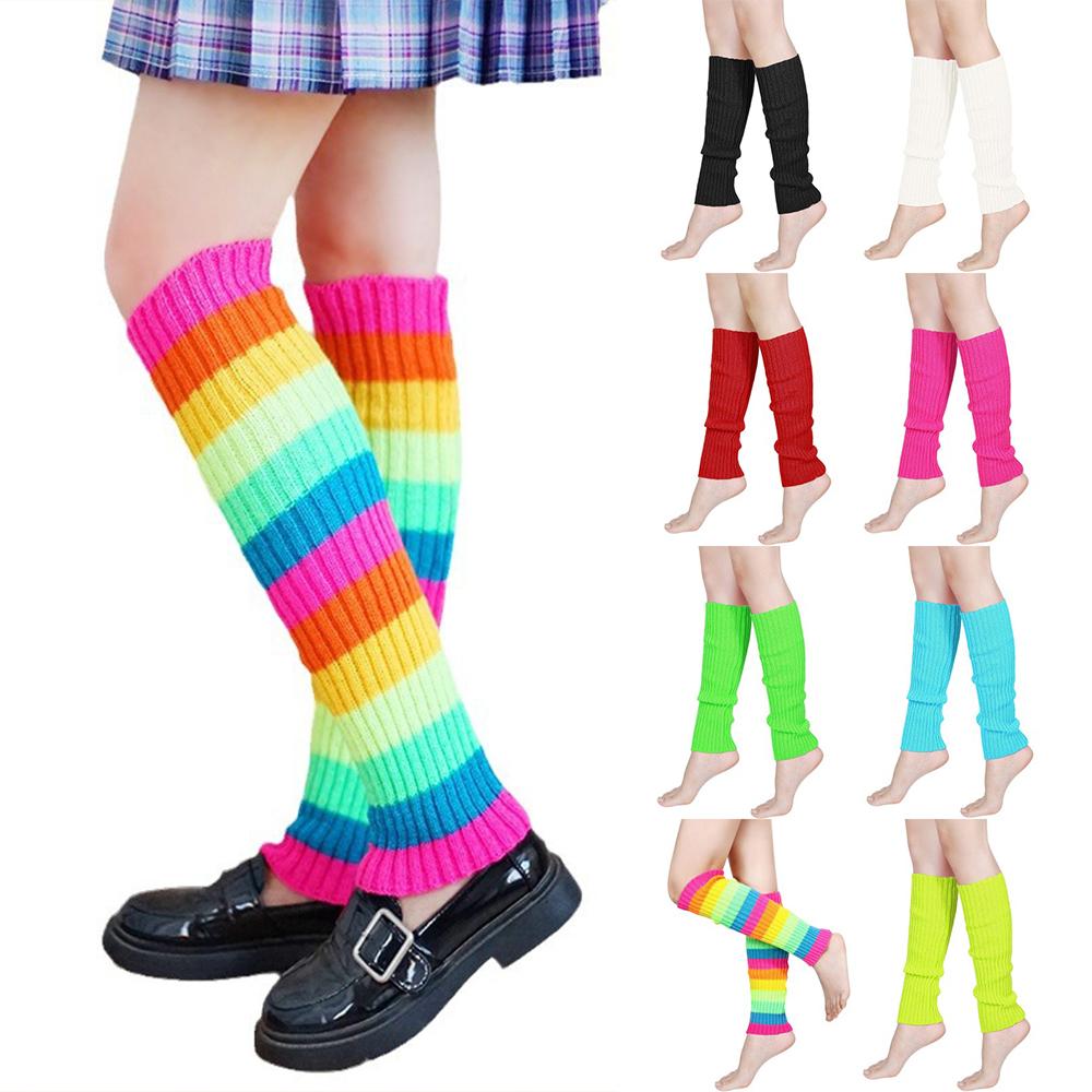 Grip Sock Yoga - Halloween Costume Neon Ribbed Leg Warmers