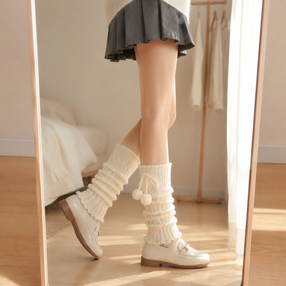 Knitted Knit Leg Warmers Cable - Boot Sock Slouchy 评论和价格