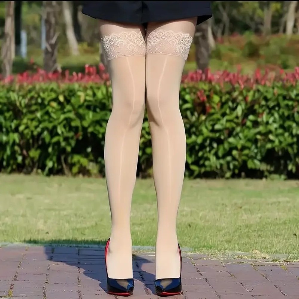 Glossy Sheer Thigh Highs Peaco - Thigh High Sock Stay Up 评论和价格