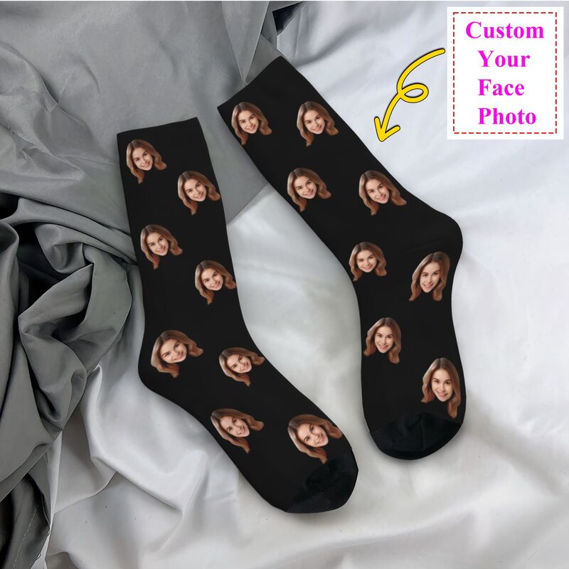 Personalized Custom Face Photo - Dress Sock Men 评论和价格