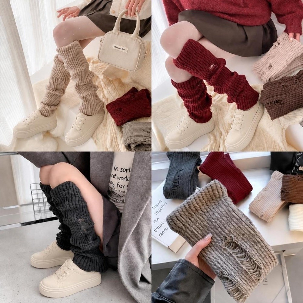 Warm Knit Leg Warmers Stretch  - Boot Sock Slouchy 评论和价格