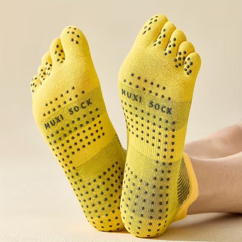 Men's 3-Pair Toe Socks Anti-Sl - Grip Sock Yoga 评论和价格