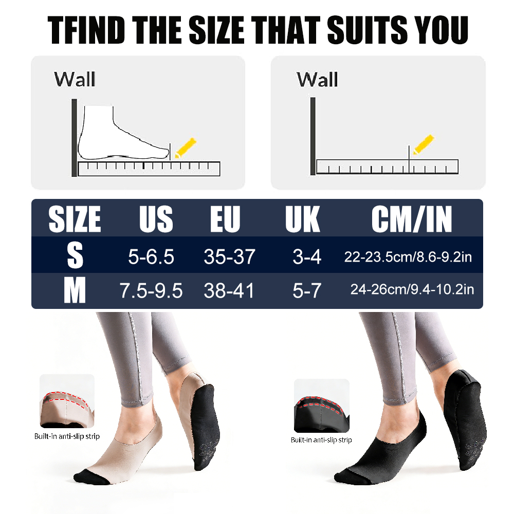 1Pair Yoga Socks for Women Non - Grip Sock Yoga 评论和价格