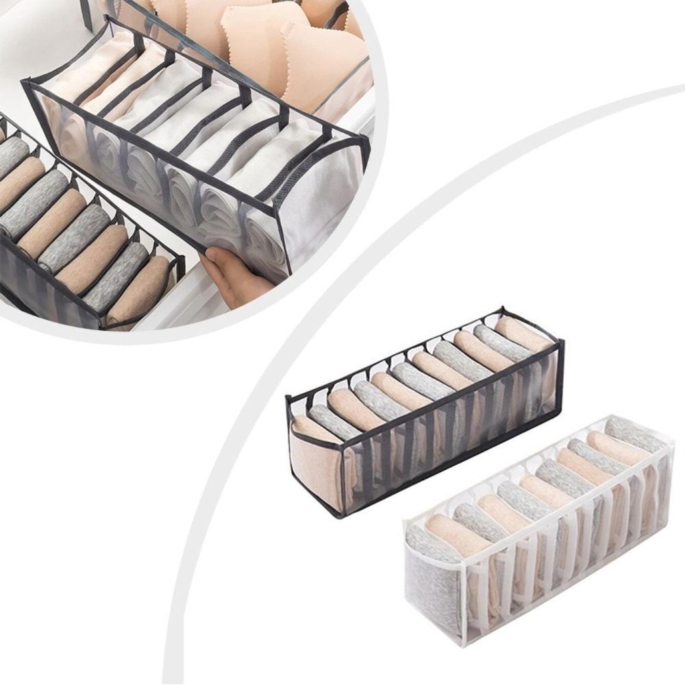 7 Grids Underwear Drawer Organ - Sock Organizer Tray 评论和价格