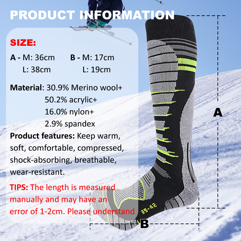 Merino Wool Ski Socks Cold Wea - Thermal Sock Winter 评论和价格