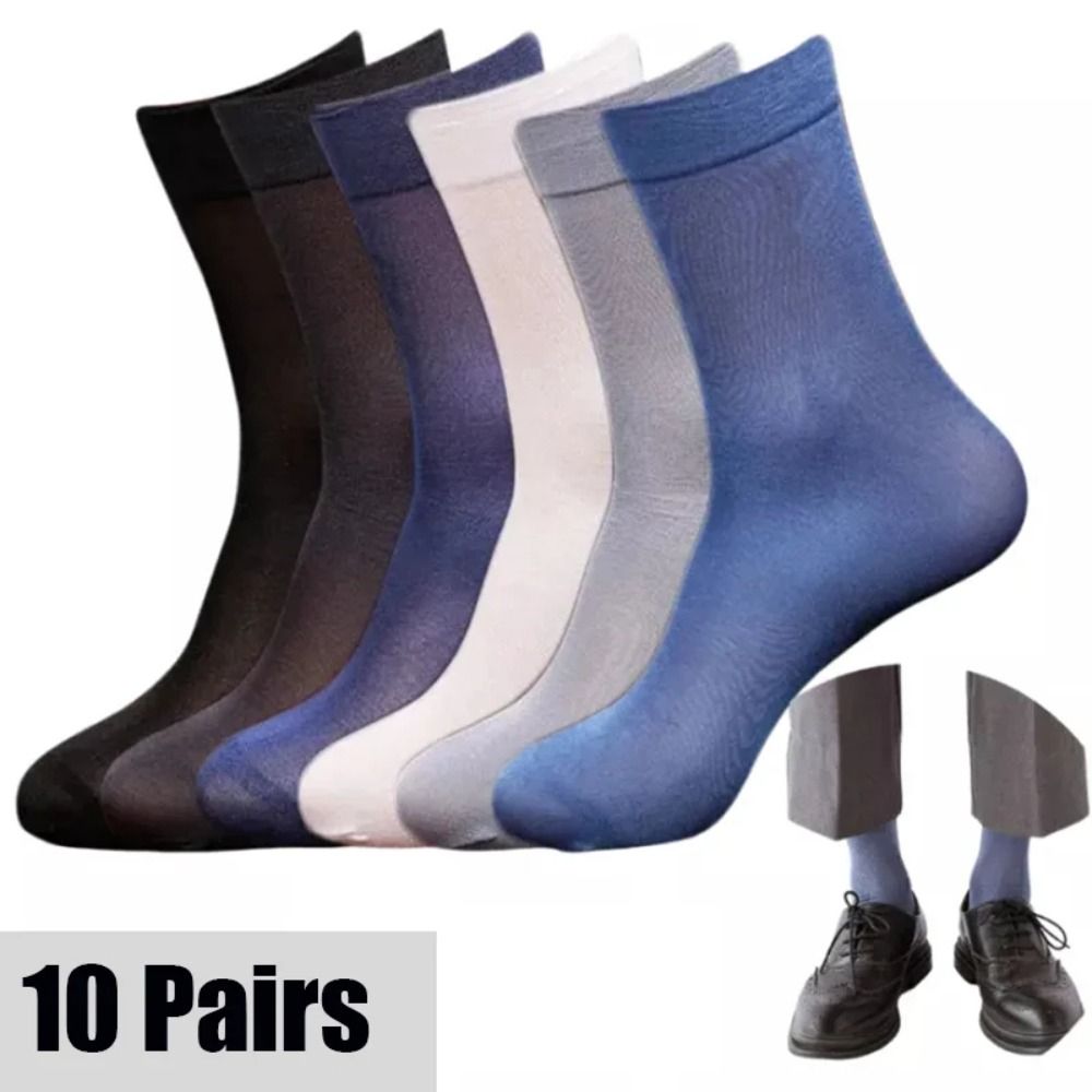 10pairs Casual Breathable Men  - Silk Sock Bamboo 评论和价格