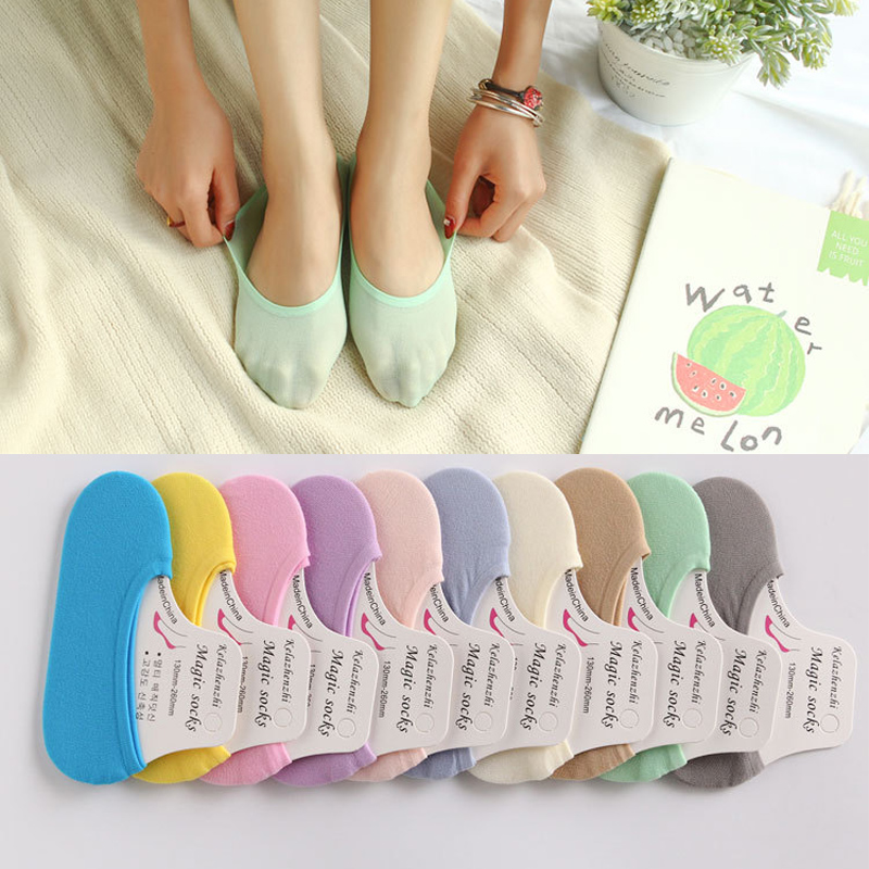 Summer Thin Colorful Girl Invi - Invisibility Sock Loafer 评论和价格