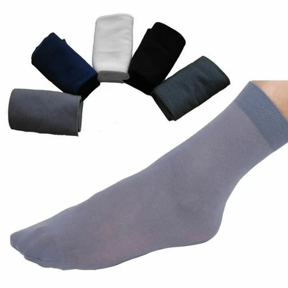 10pairs New Breathable Men Ice - Silk Sock Bamboo 评论和价格