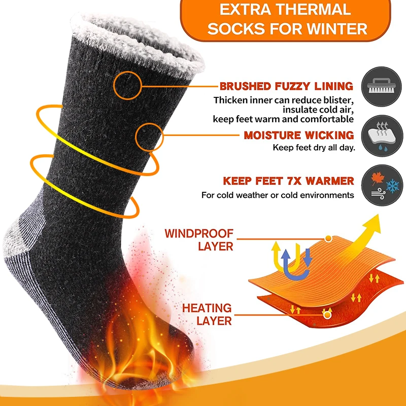 3Pairs High-Quality Thicken Wi - Thermal Sock Winter 评论和价格