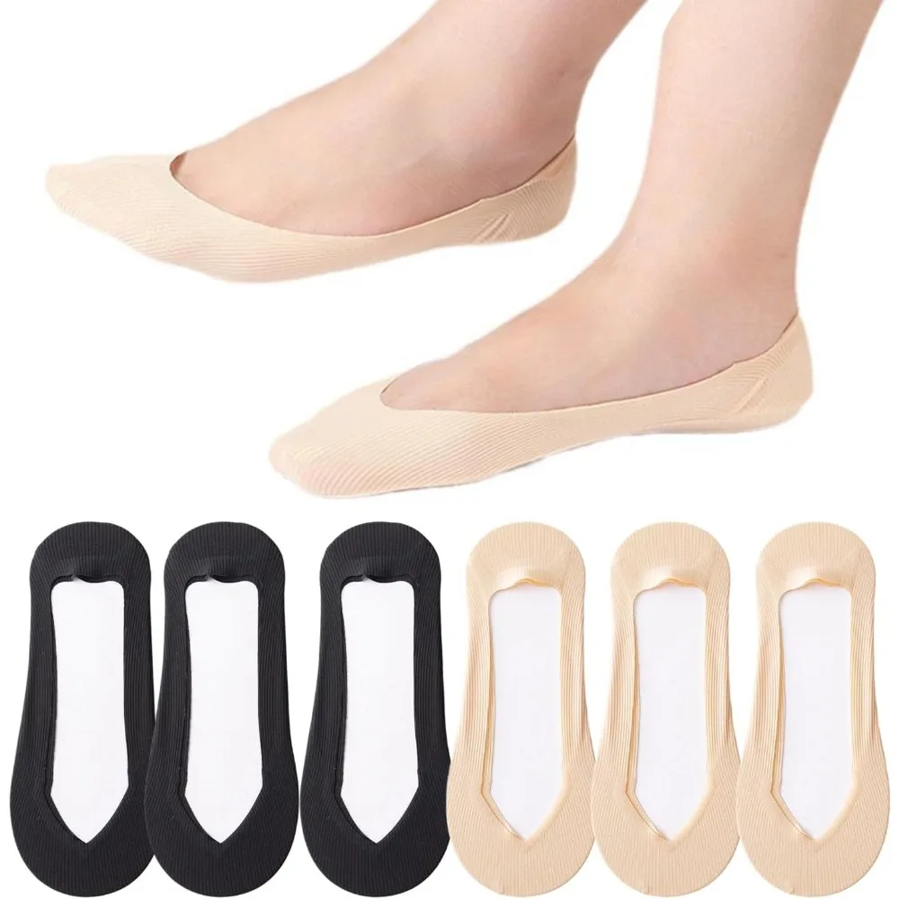 6 Pairs No Show Socks Women An - Invisibility Sock Loafer 评论和价格