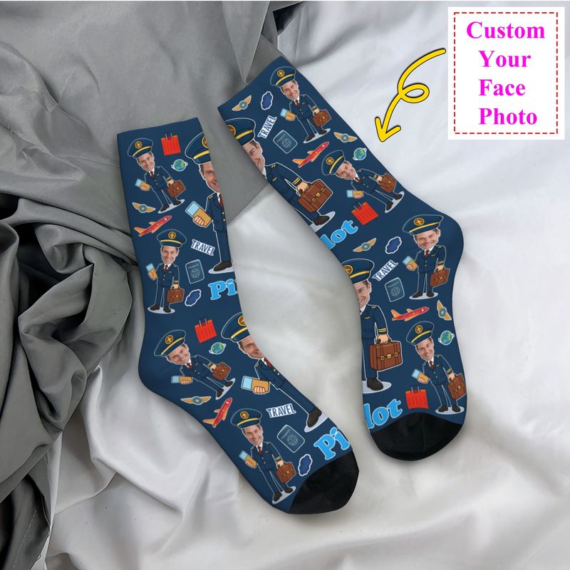 Novelty Men's Funny Pilot Cust - Dress Sock Men 评论和价格