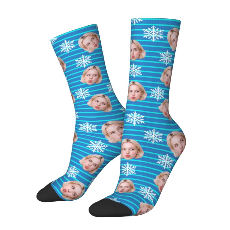 Christmas Face Photo Personali - Dress Sock Men 评论和价格