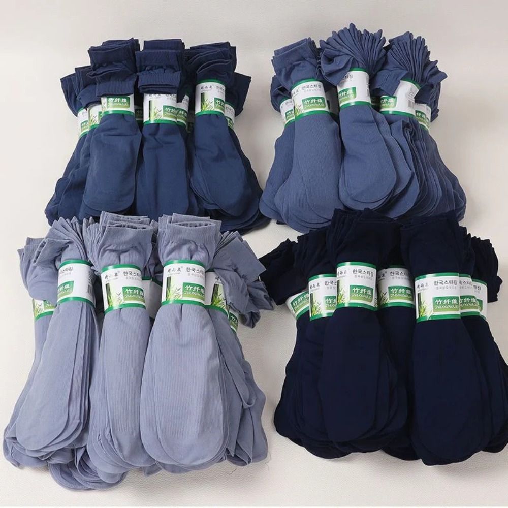 10pairs Fashion Men Ice Silk S - Silk Sock Bamboo 评论和价格