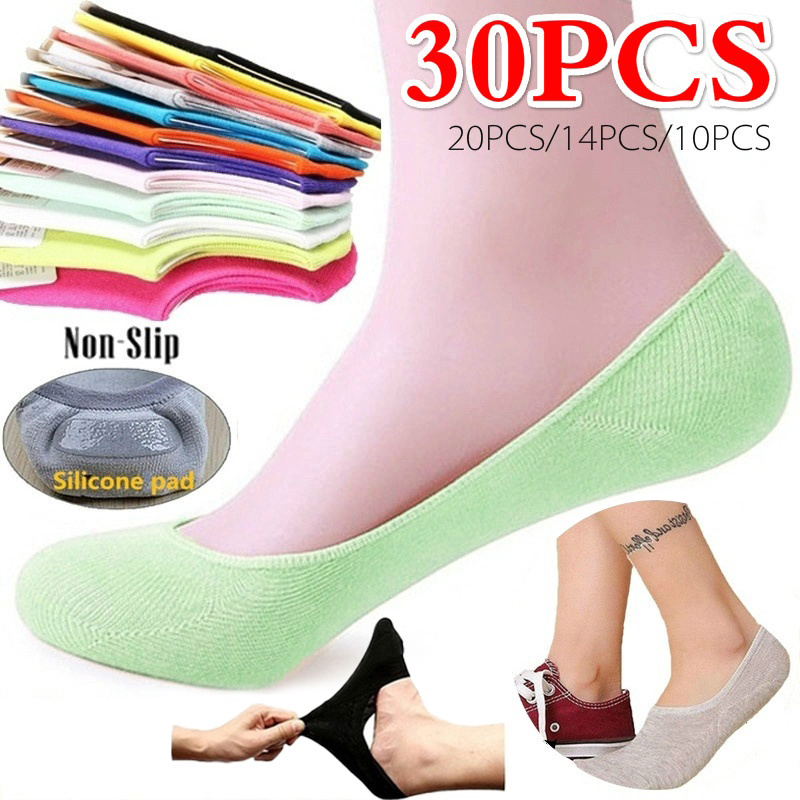 5 Pairs 10PCS Women Socks Nons - Invisibility Sock Loafer 评论和价格