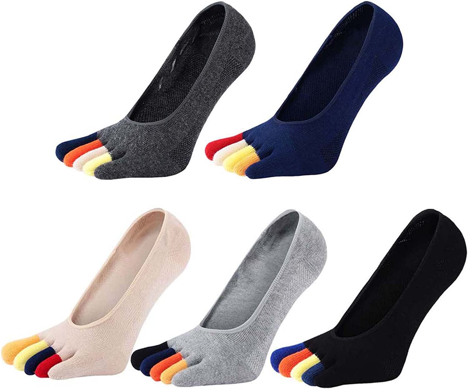 5 Pairs Men's Low Cut Loafer S - Invisibility Sock Loafer 评论和价格