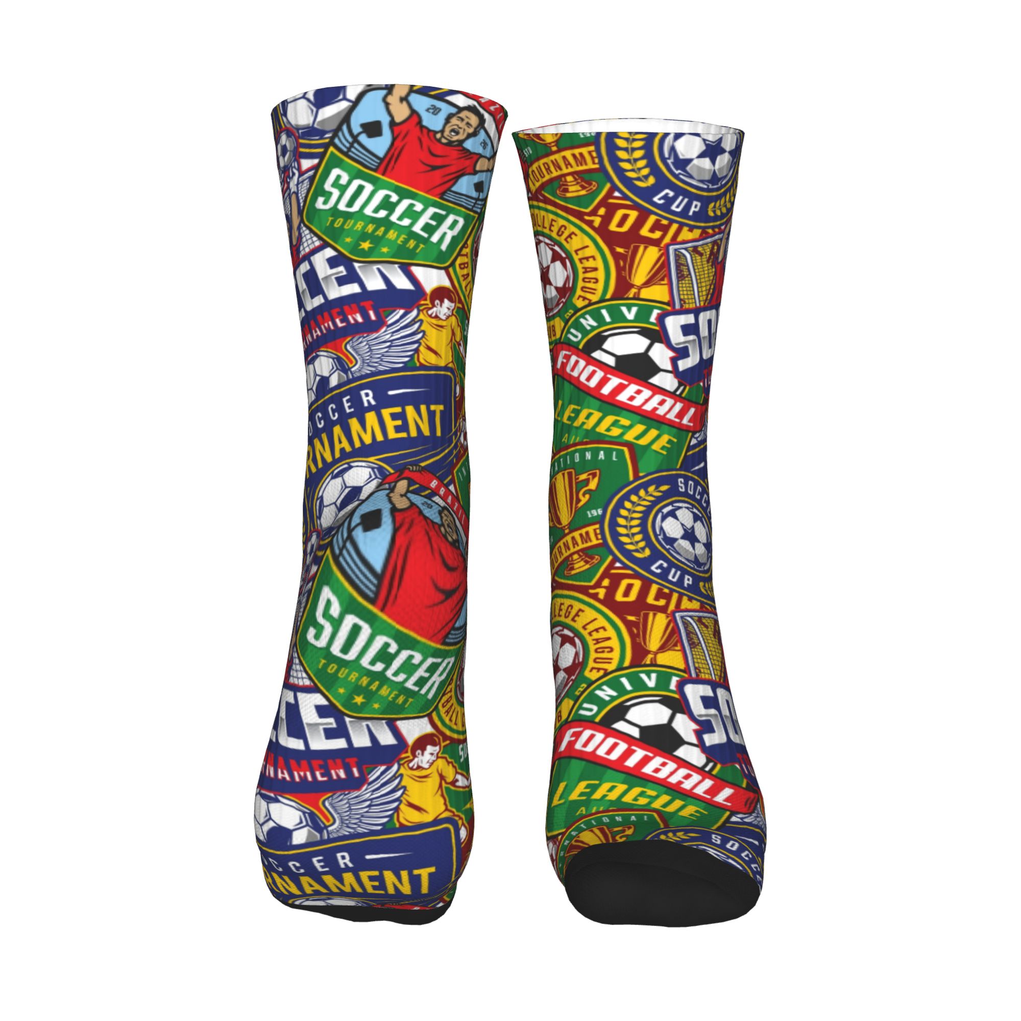 Retro Soccer Badge Green Red S - Dress Sock Men 评论和价格