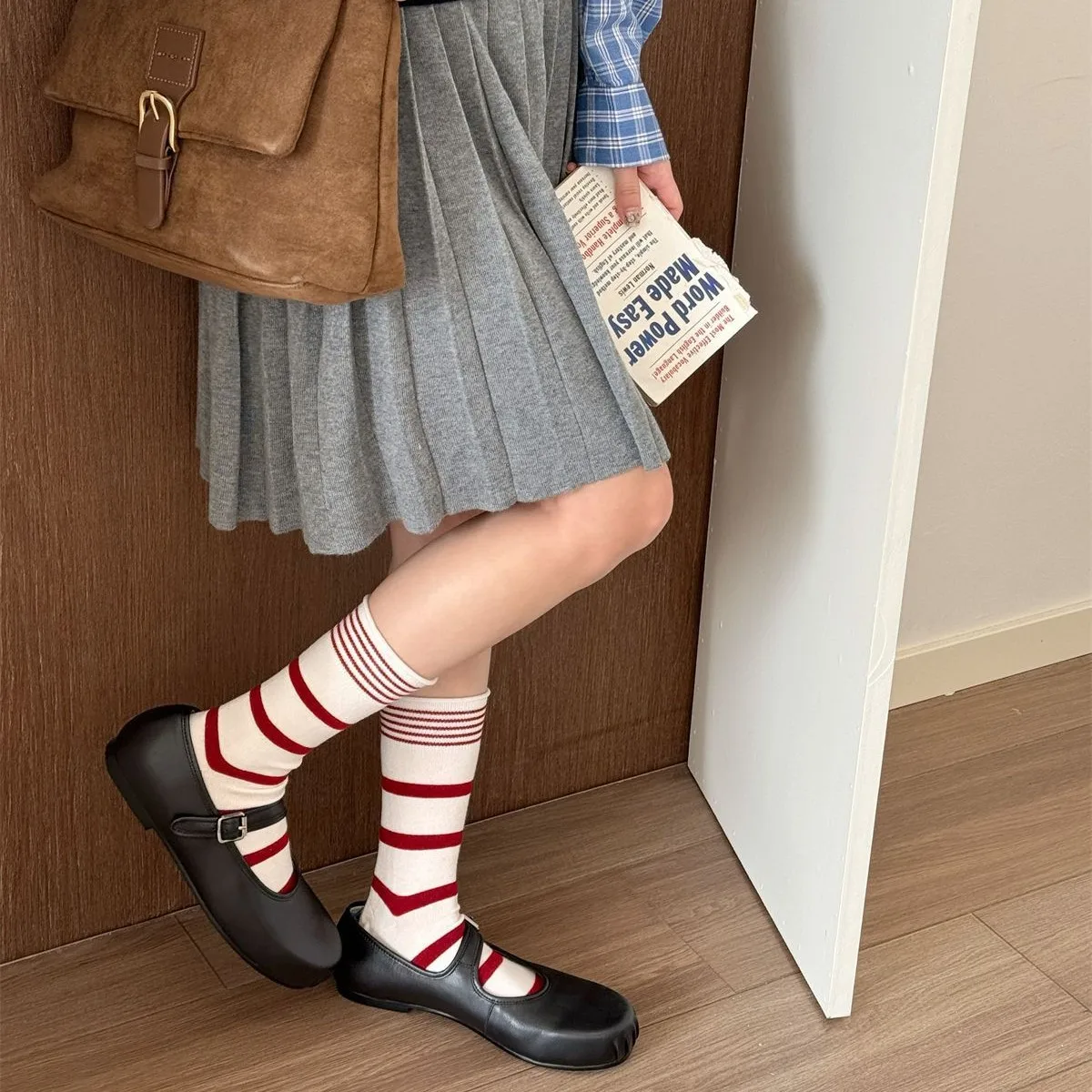 Korean Winter Striped Wool Sil - Silk Sock Bamboo 评论和价格
