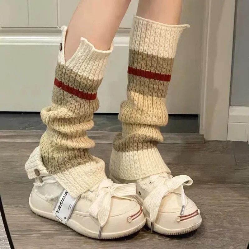 New ​Y2K Knitted Leg Warmers V - Boot Sock Slouchy 评论和价格