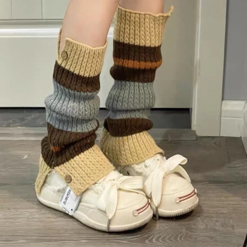 New ​Y2K Knitted Leg Warmers V - Boot Sock Slouchy 评论和价格