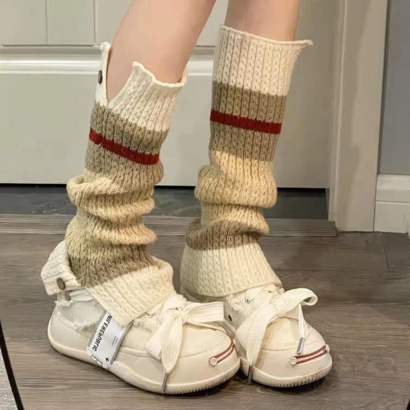 New ​Y2K Knitted Leg Warmers V - Boot Sock Slouchy 评论和价格