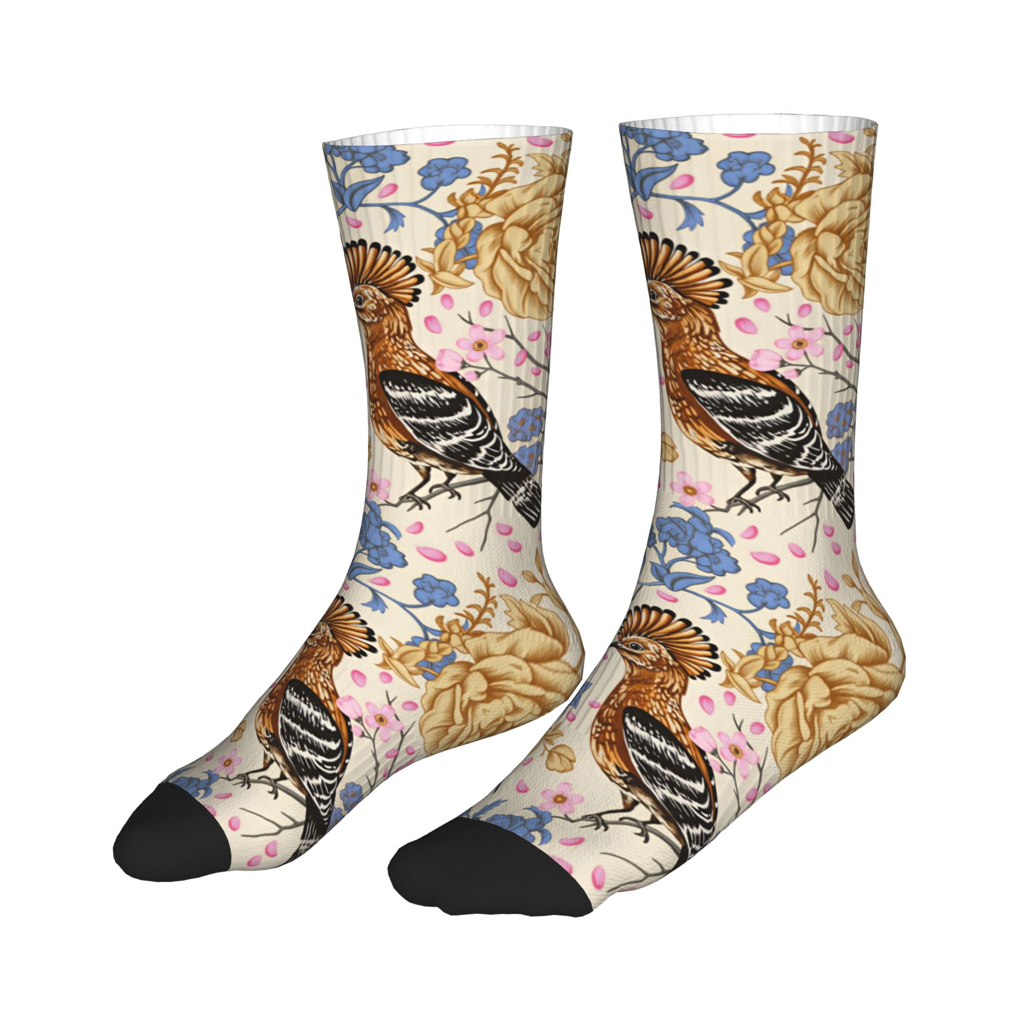 Hoopoe Bird Blue Peony Vintage - Dress Sock Men 评论和价格